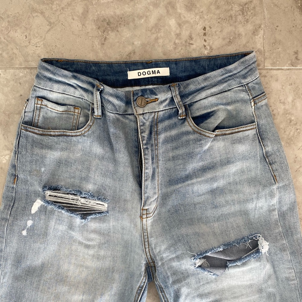 Split Hem High Waisted Mom Jeans